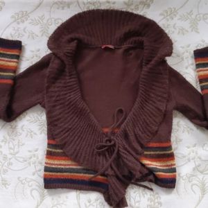 Rinascimento mohair tie front sweater